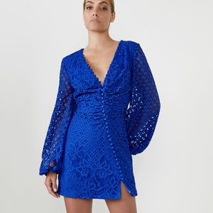 COPY - Bardot Dress LILY LACE DRESS IN COBALT